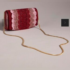 Anthropologie NWT Petal Beaded Clutch